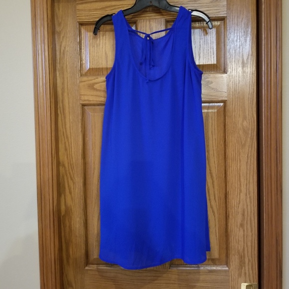 My Michelle Blue Shift Dress - Picture 2 of 4